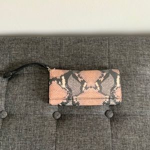 Faux Leather Wristlet